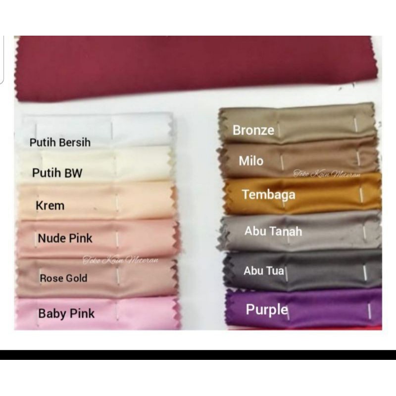 kain saten satin velvet / kain furing / kain lapis / kain baju