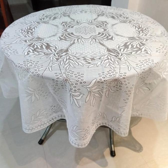 populer] Taplak Meja Bundar Putih 160 cm - Taplak Meja Bulat Putih Polos