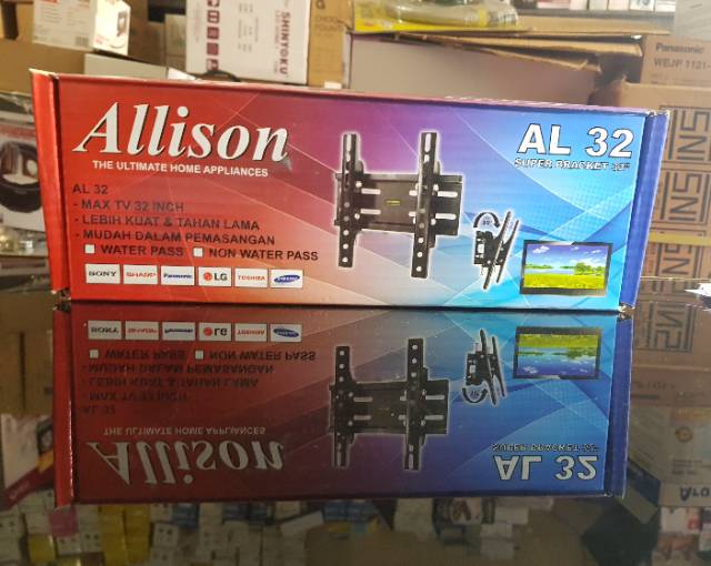 Allison Super Bracket TV LCD LED 14 &quot; - 32 &quot; AL 32  Gantungan TV