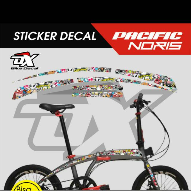 Stiker sepedah pacific noris seri flag 02