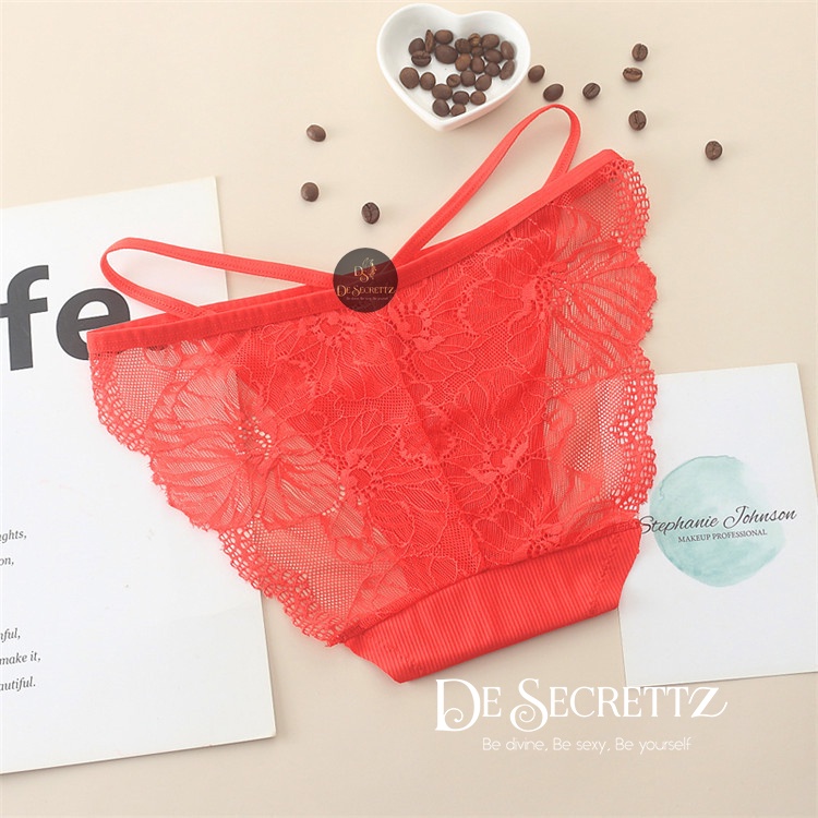 Desecrettz Panties #035 Celana Dalam Wanita, Soft Lace Panties, Celana Dalam Model Bikini Bahan Spandeks dan Soft Lace, Lembut di Kulit