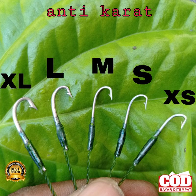 Kail pancing urek belut pancing belut kail belut model gayung ukuran xs - xL kail belut anti mocel p