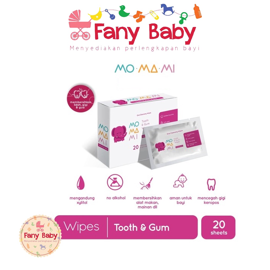 Momami Tooth &amp; Gum Oral Cleansing Wipes 20s