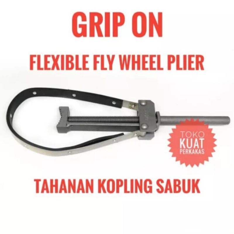 Grip on flexible fly wheel holder / tahanan pully matic model sabuk