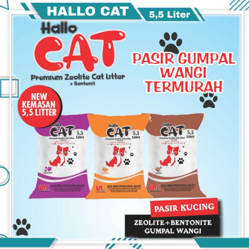 Pasir Gumpal Wangi 5,5 Liter TERMURAH Merek Hello Cat