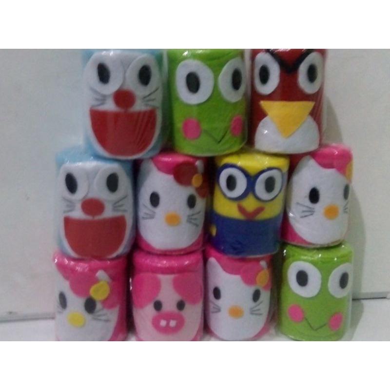 celengan kaleng flanel karakter animasi