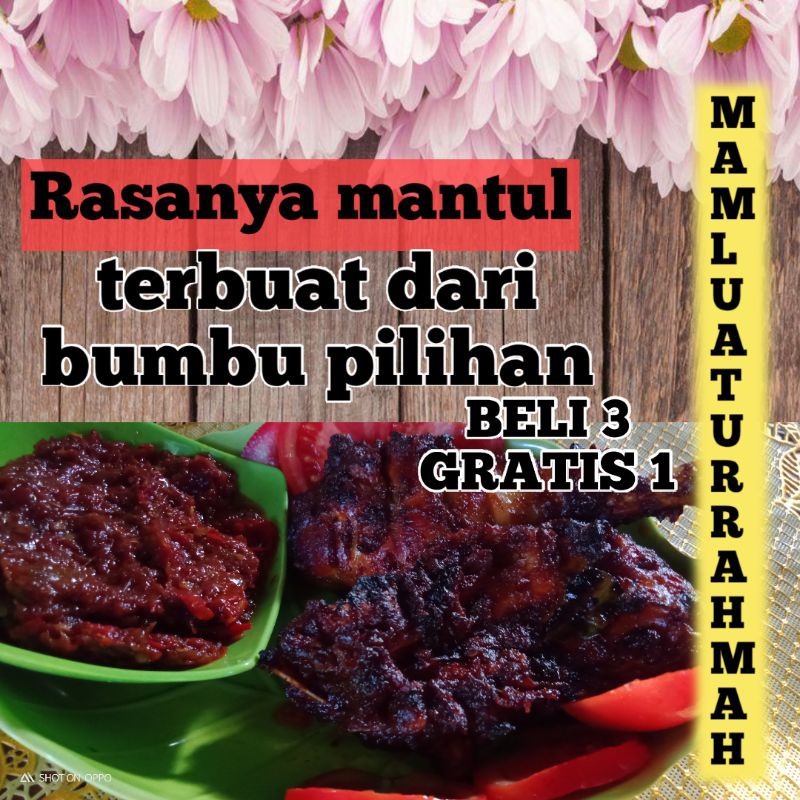 

Ayam bakar 500 gram+ sambel kemanda VACUM