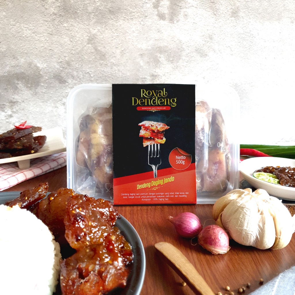 

Royal Dendeng Sapi Jando Premium (dg Lemak) Enak Empuk Bergizi 500gr