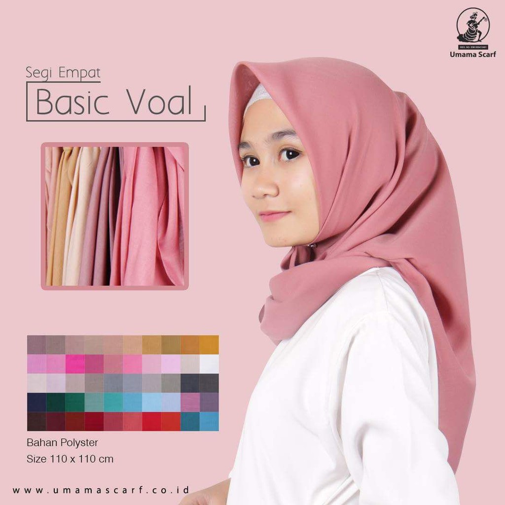 JILBAB SEGIEMPAT KATUN VOAL PREMIUM POLOS 120x120 HARUMI SATATA