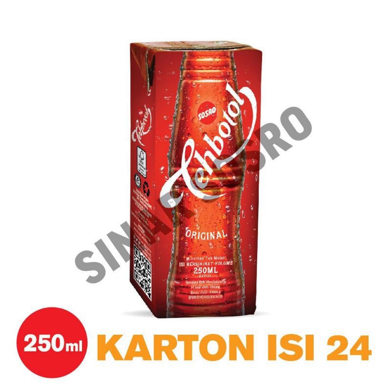 

Tehbotol Sosro kotak 250 ml isi 24 Pcs
