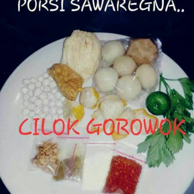 

Cilok gorowok porsi besar