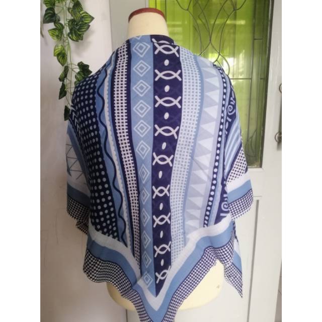 Hijab voal motif/hijab voal warna biru/hijab segiempat/hijab voal grosir/hijab voal bandung murah