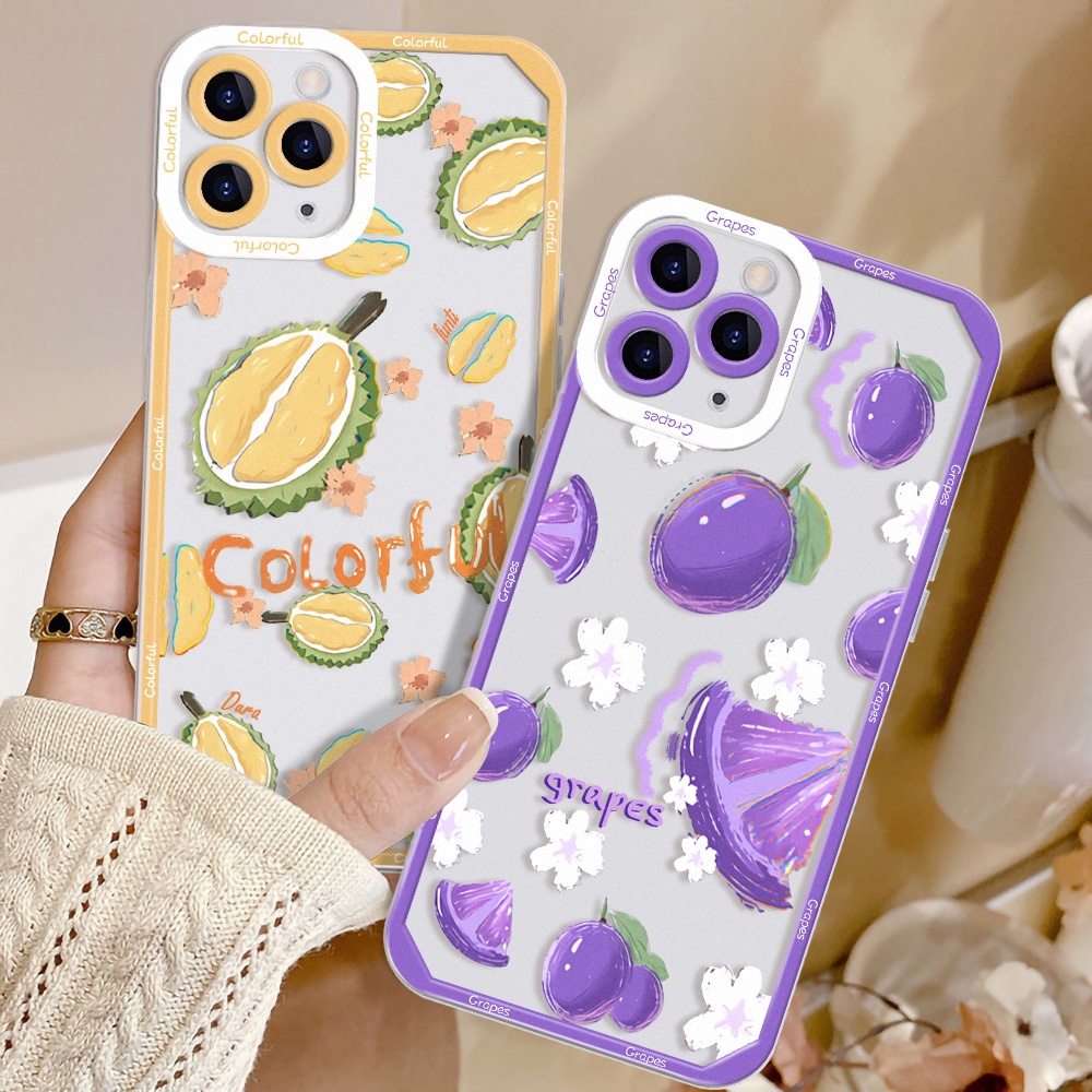 Casing Soft Case TPU Motif Kartun Buah Untuk OPPO Reno 6 Pro / 5Z / 5F / 5 Lite / F7X / F9 / F19 Pro +