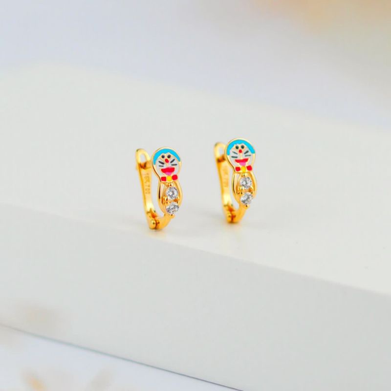 Anting Emas Jepret Anak Doraemon - Toko Emas Gadjah