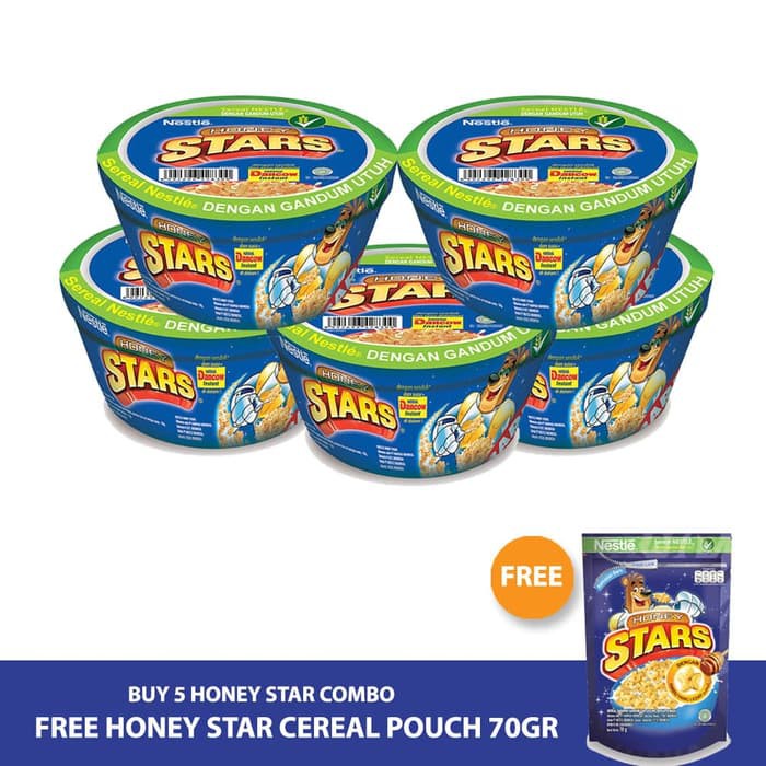 

HONEY STAR Combo [5pcs] Gratis HONEY STAR Cereal Pouch 70gr