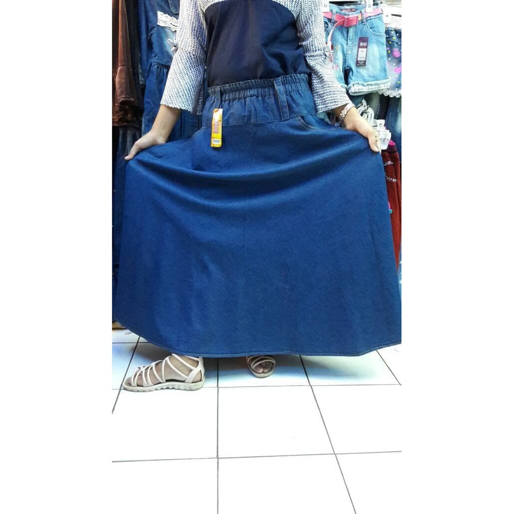 Rok Payung/Rok Levis Panjang/Rok Ukuran Dewasa