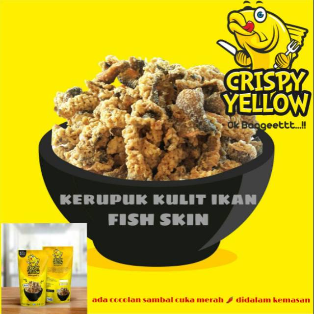 

Crispy yellow fish skin