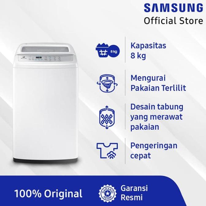 Mesin Cuci Samsung WA 80H4000SW / WA80H4000SW Mesin Cuci Top Loading 8Kg