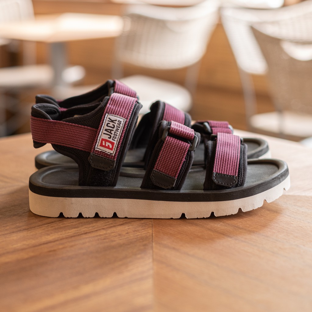 DIXIE MAROON |FORIND x Jack| Sendal Gunung Original Kulit Santai Kasual Pria Lokal Sandal Footwear