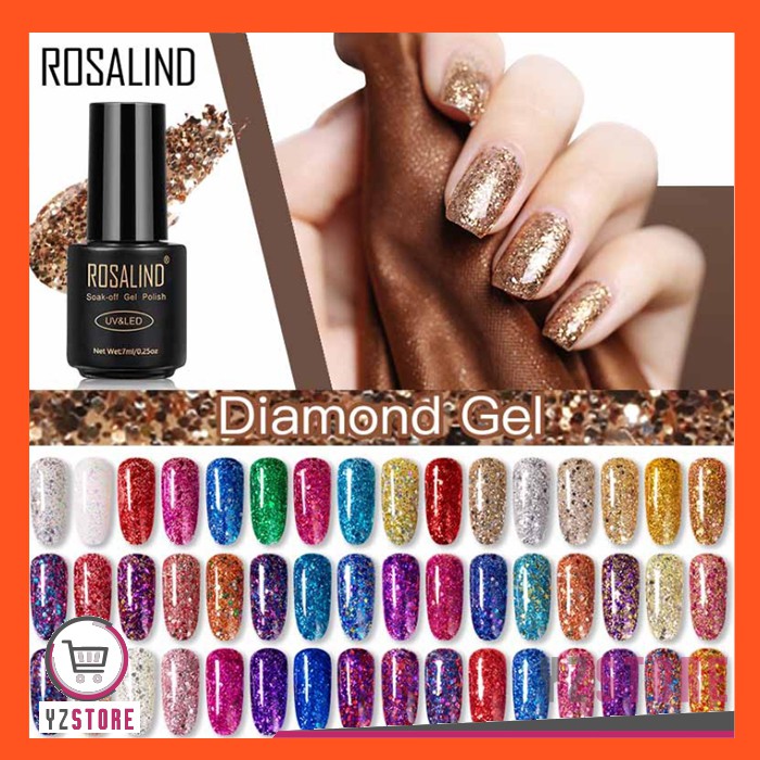 Kutek Gel Nail Polish UV LED Rosalind Diamond Shiny Glitter 1-20 YZ103