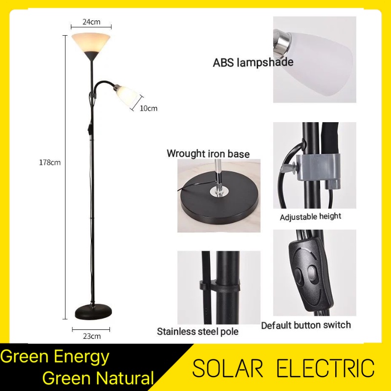 Lampu meja stand lampu lantai berdiri double lamp standing lamp