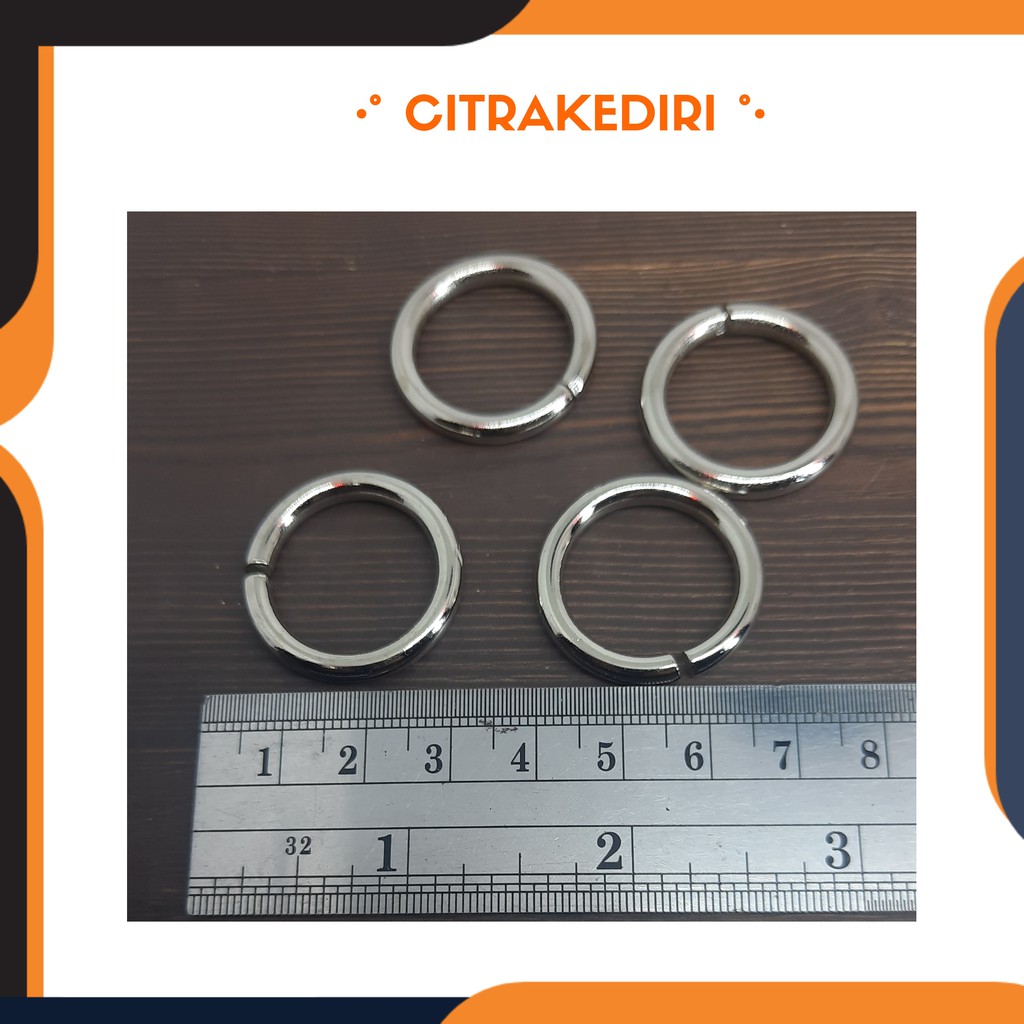 Ring Nikel Bulat 2 cm 4 mm - Ring O