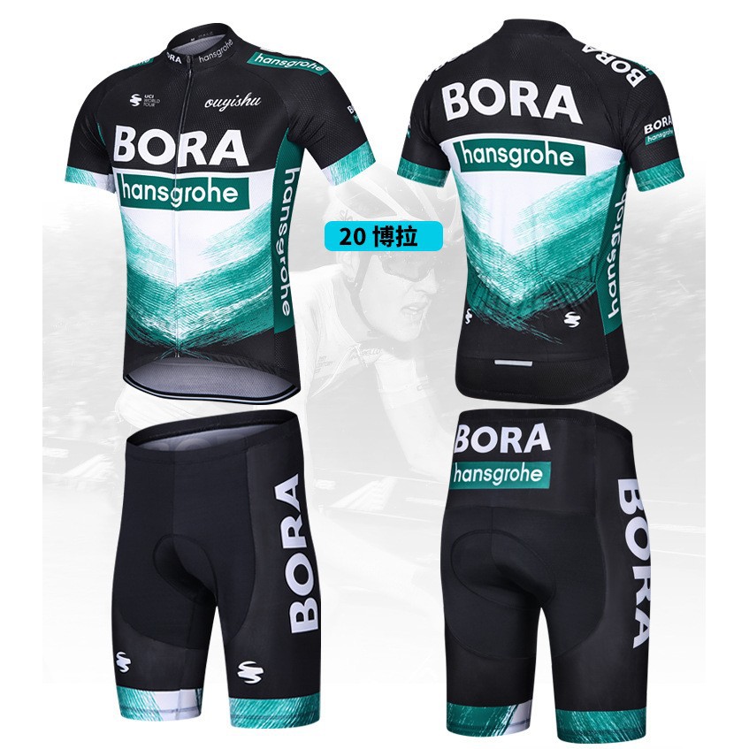 Jersey Sepeda Roadbike MTB Baju dan Celana Gel Coolmax Bora Hansgrohe