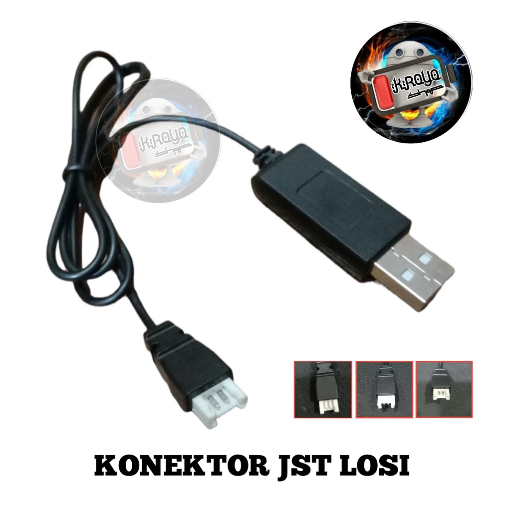 Kabel Chargeran / Kabel Casan  /Kabel USB Remot Control KONEKTOR JST LOSI Panjang Kabel 60cm