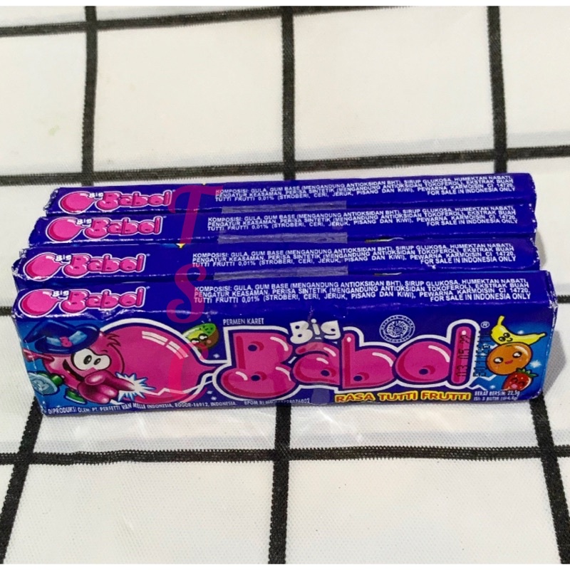 

Permen Karet Big Babol rasa Tutti Frutti 4pcs x 22.5gr Big Babol Permen Karet Big Babol Tutti Frutti