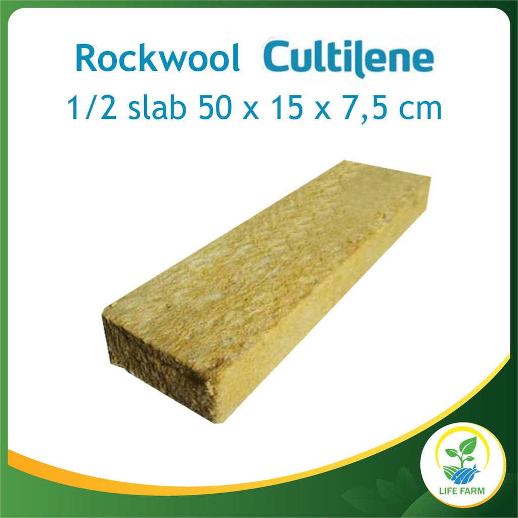 Rockwool Hidroponik CULTILENE 1/2 slab Media Tanam Hidroponik