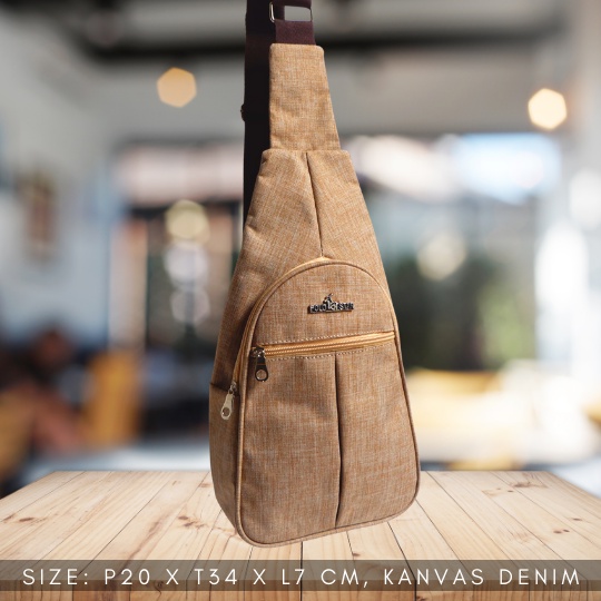 (DISKON BISA COD) Tas Dada / Selempang Sport Casual Bahan Kanvas untuk Travel / Outdoor