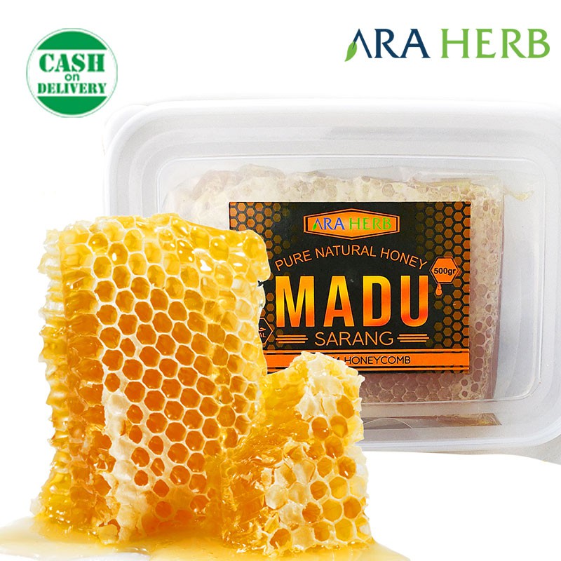 Madu Sarang Asli Honeycomb Malifera 500Gr / Madu Sarang Lebah Asli