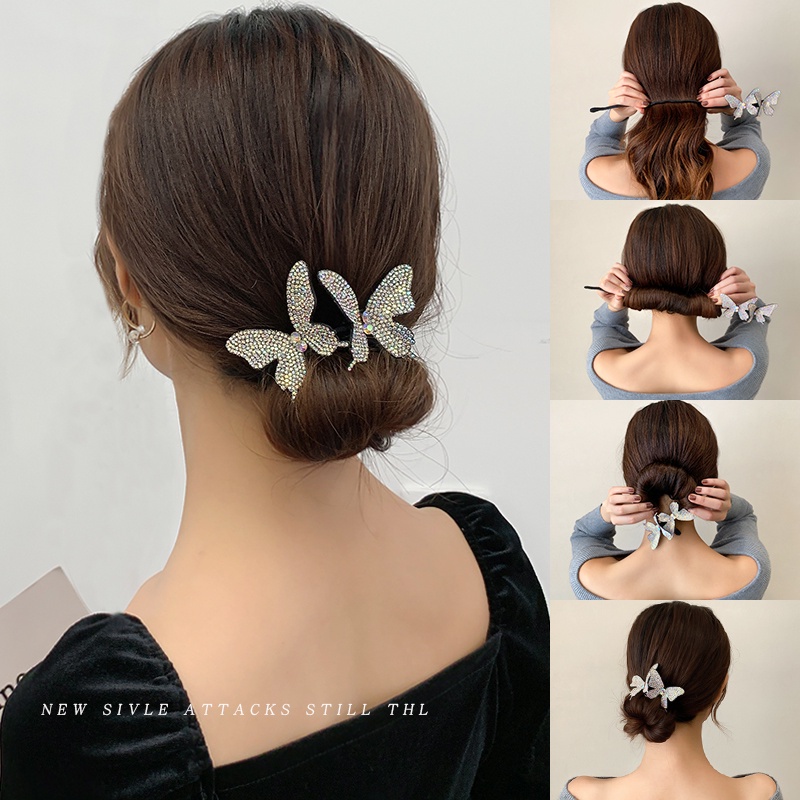 Korean style hair tie simple fashion elegant temperament butterfly hair rope/tali kepala kupu-kupu