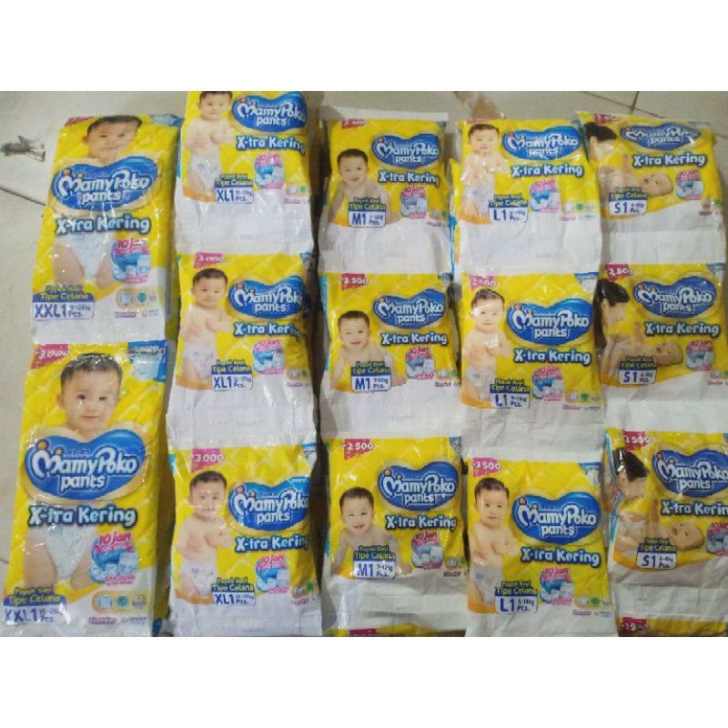 Pampers / Popok celana MAMYPOKO  Renceng S / M / L / XL - arrow