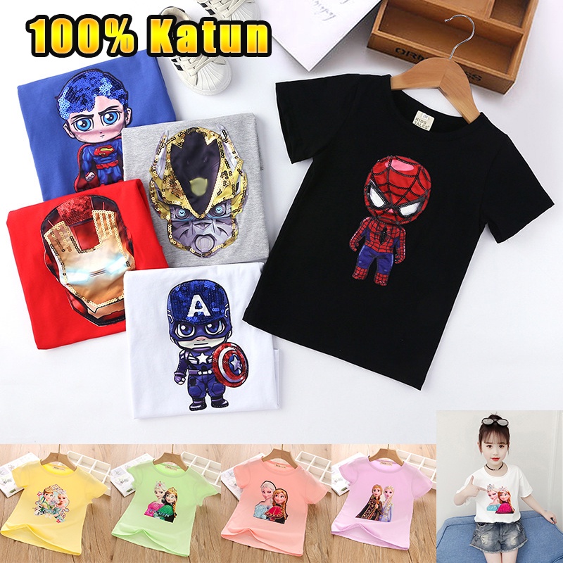 IRON MAN BAJU ANAK LAKI-LAKI T-SHIRT SUMMER STYLE 2021 KAOS ANAK COWO LEMBUT HALUS SUPERHERO LK