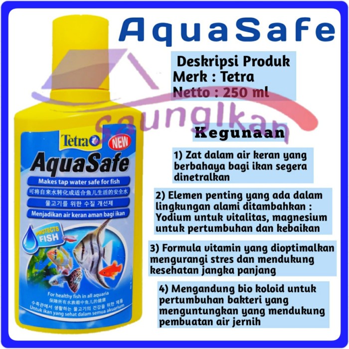 TETRA AQUASAFE AQUA SAFE Botol Sedang 250 ml