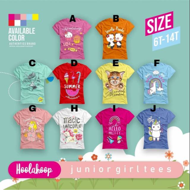 Hoolahoop junior tee 6-14t