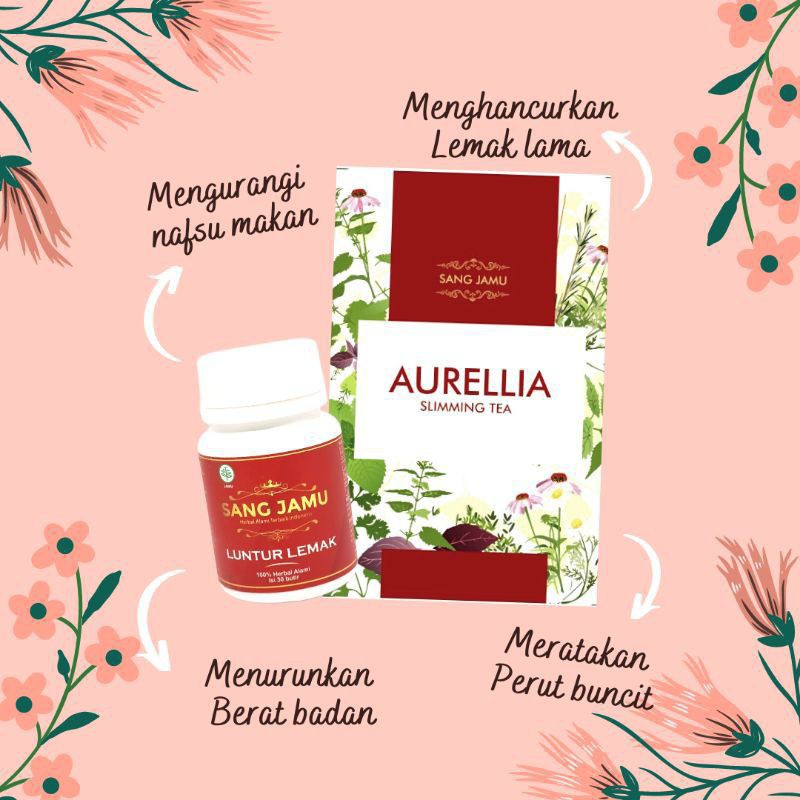 

pelangsing Jamu Luntur Lemak +Aurelia Slimming Tea Ssang Natural