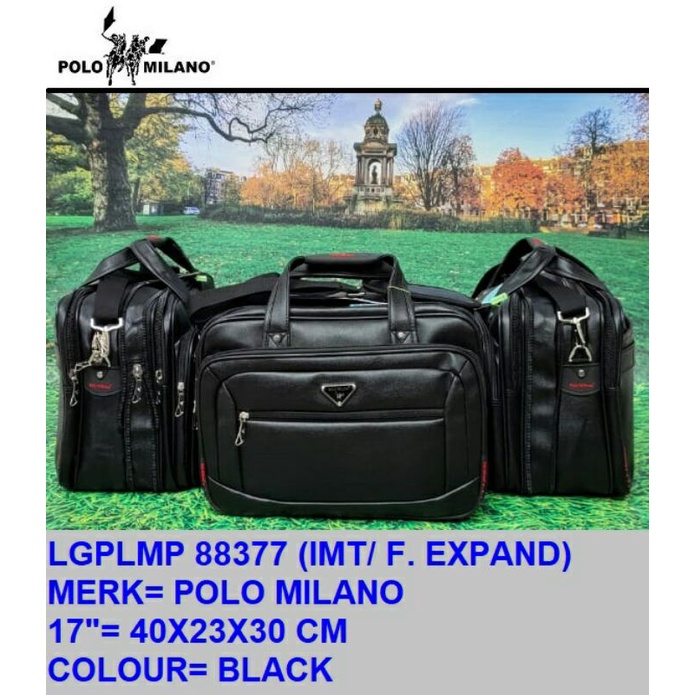 TAS KANTOR LAPTOP FOLIO POLO MILANO EXPANDING (dibesarkan) KULIT ORIGINAL BRIEFCASE SELEMPANG  ANTI AIR TERMURAH TERLARIS