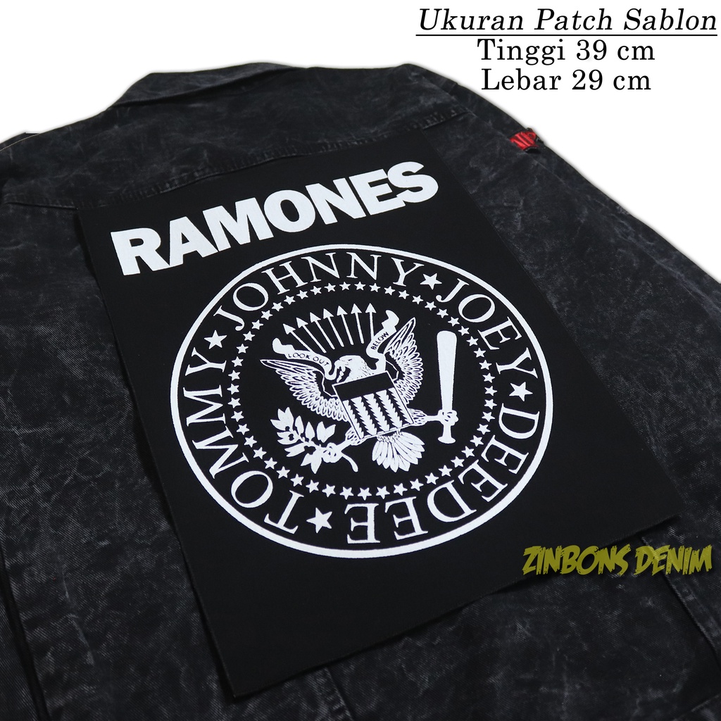 PATCH PUNGGUNG RAMONES BACKPATCH RAMONES PATCH SABLON RAMONES PATCH BORDIR