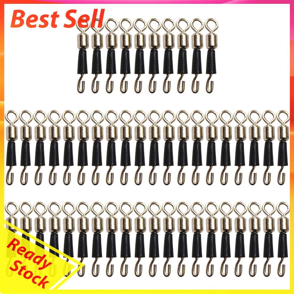 50 Pcs Kilikili Swivel Konektor Kail Pancing Bahan Solid