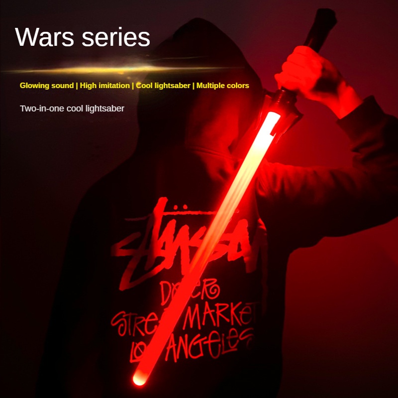 2pcs/set Lightsaber Star Wars Pedang Laser Star Wars Laser Sword Star Wars Merah Dan Biru