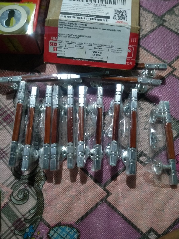(bisa Cod)handle Tarikan Laci Almari Jendela 12 Cm Chrome Dan Cat Natural Kotak Minimalis
