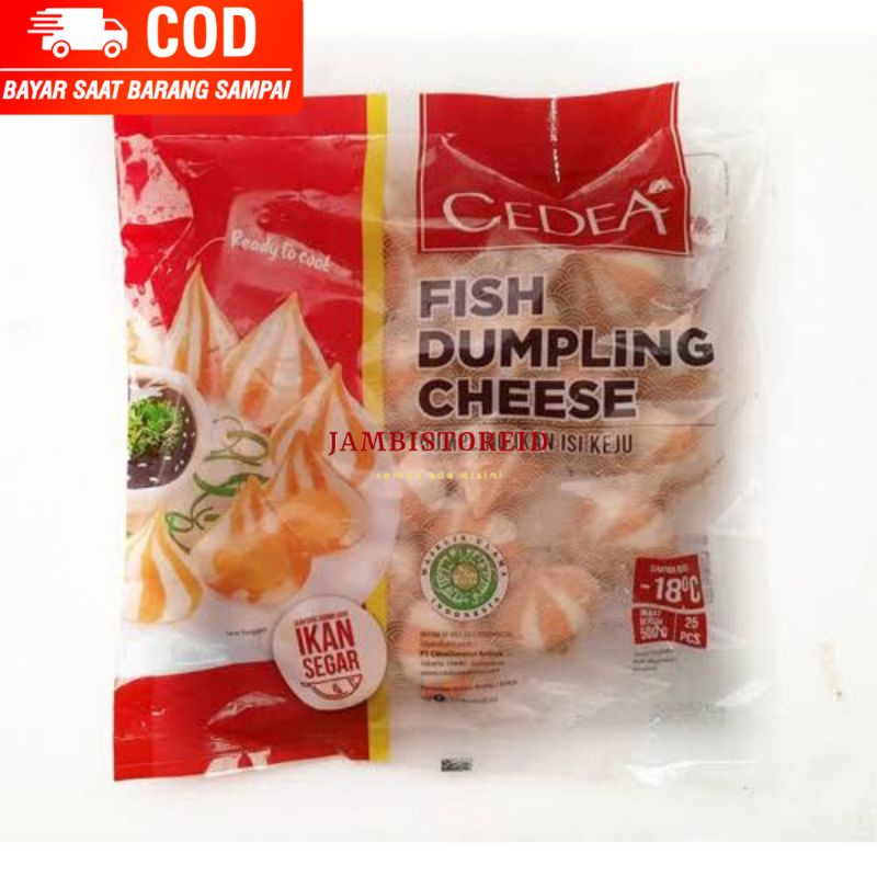 

(JAMBISTOREID) JAMBI LANGSUNG KIRIM Cedea Fish Dumpling Cheese 500gram Olahan Ikan Frozen Isi Keju Jambi