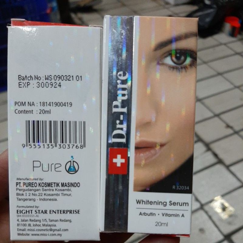 SERUM DR PURE WHITENING BPOM 20ml