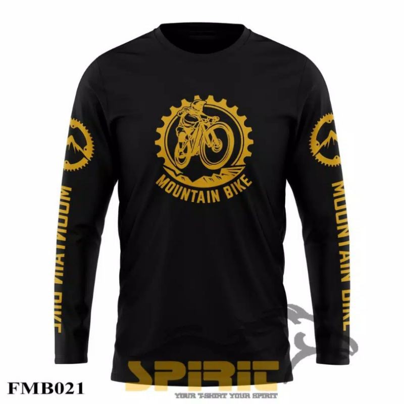 Baju Kaos Sepeda MTB Mountain Bike Lengan Panjang MTB Cowok Cewek