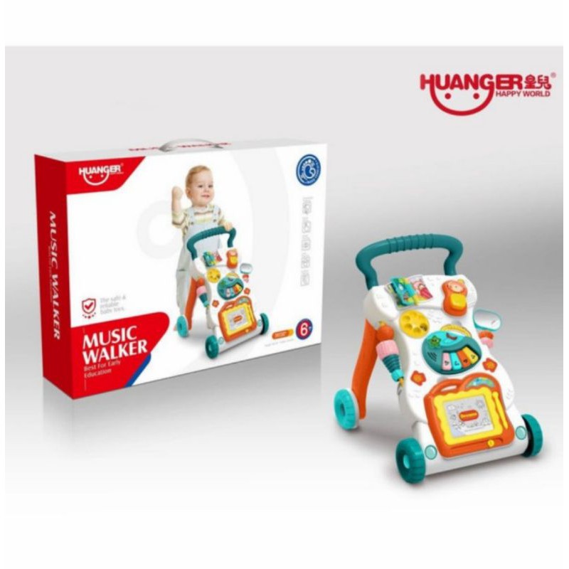 Mainan bayi music baby walker bayi belajar jalan 2in1