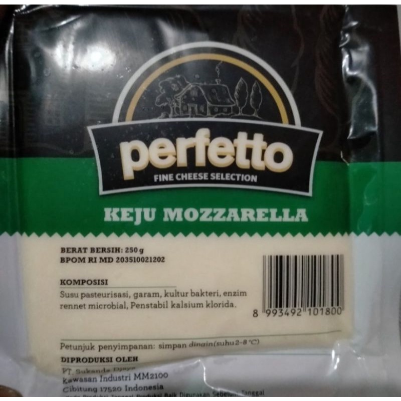

Perfetto keju mozzarella 250gr kemasan pabrik