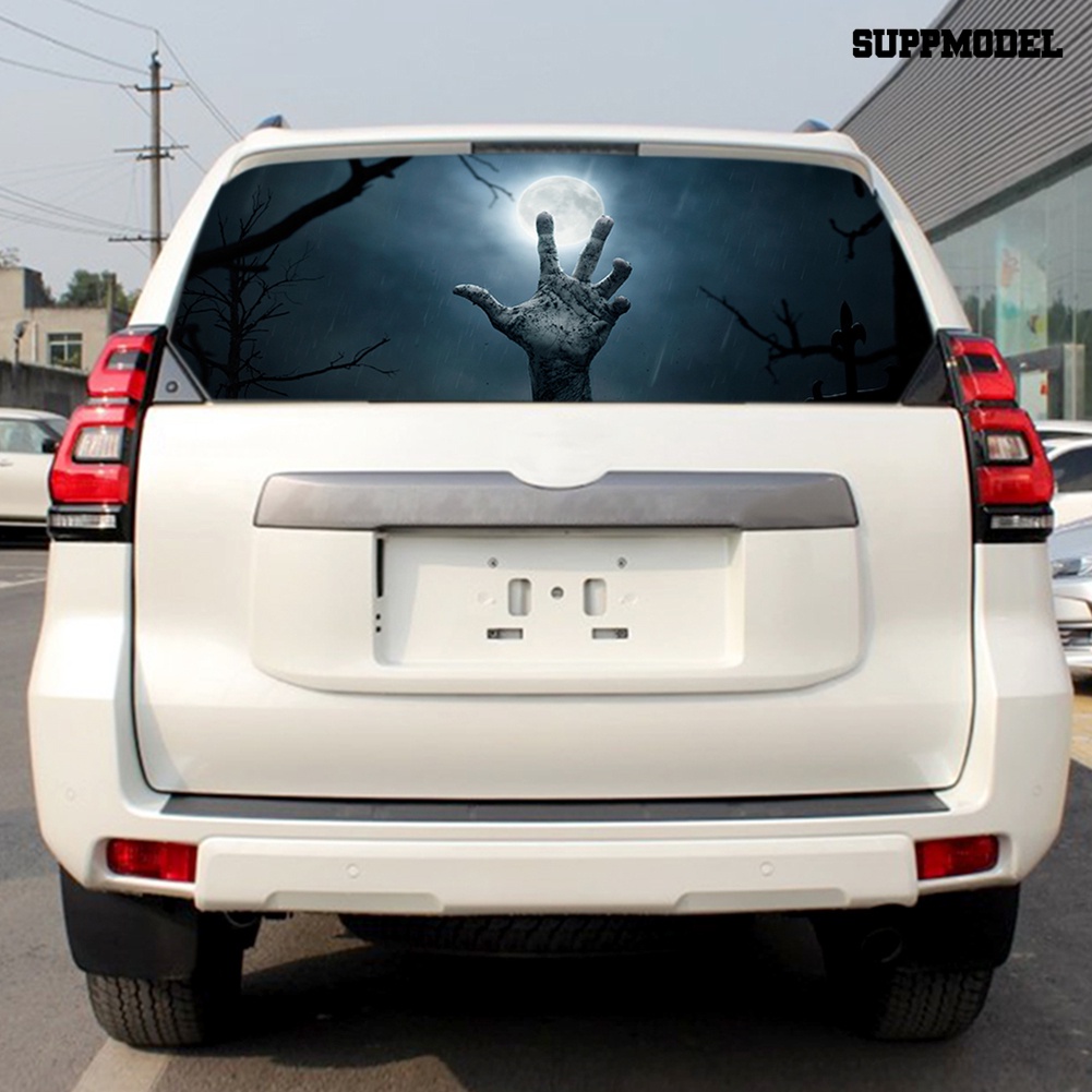 Sticker Dekorasi Kaca Belakang Mobil Universal Motif Gambar Horror