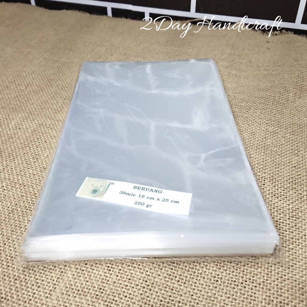 250gr Plastik OPP 15x25 - Plastik OPP Tanpa Lem - Plastik OPP Tebal - Plastik Souvenir